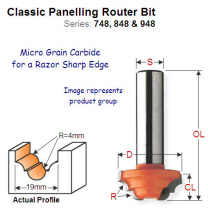 Premium Quality Classic Panelling Router Bit 748.190.11