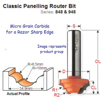 Premium Quality Classic Panelling Router Bit 948.850.11