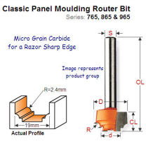 Premium Quality Classical Panel Moulding Router Bit 865.102.11