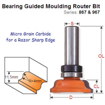 Premium Quality Bearing Guided Moulding Router Bit 967.001.11B