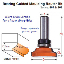 Premium Quality Bearing Guided Moulding Router Bit 967.101.11B
