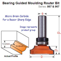 Premium Quality Bearing Guided Moulding Router Bit 867.602.11B