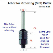 Slot Cutter Arbor without Bearing, Long Series 924.083.00