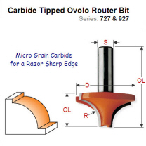 Premium Quality Ovolo Router Bit 727.040.11