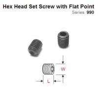 Hex Head Set Screw with Flat Point 990.006.00
