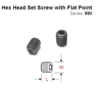 Hex Head Set Screw with Flat Point 990.001.00