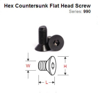 Hex Countersunk Flat Head Screw 990.055.00