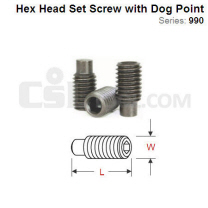 Hex Head Set Screw with Dog Point 990.087.00