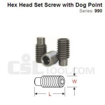 Hex Head Set Screw with Dog Point 990.106.00
