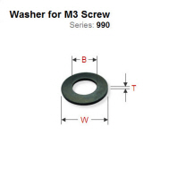 9mm Washer for M3 Screw