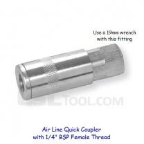 Air Line Quick Release Coupling with 1/4" BSP female thread end