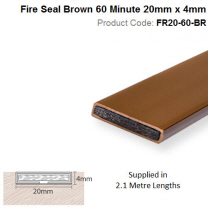 Intumescent Strip 20mm x 4mm Fire Only 2.1m Brown FR20-60-BR
