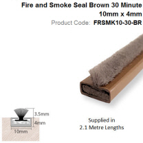 Intumescent Strip 10mm x 4mm Fire + Smoke 2.1m Brown FRSMK10-30-BR
