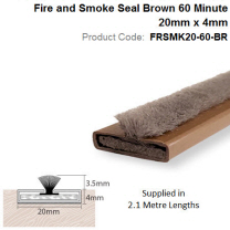 Intumescent Strip 20mm x 4mm Fire + Smoke 2.1m Brown FRSMK20-60-BR