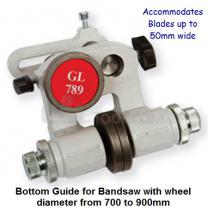 Bottom Guide for Bandsaws with 700 to 900mm Wheel Diameter