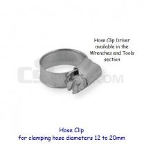 Hose Clip for 12 to 20mm diameter hose with 1/4" slotted hex drive