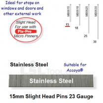 Box of 9600 23 Gauge Stainless Steel Slight Head Pins 15mm Long