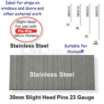 Box of 9600 23 Gauge Stainless Steel Slight Head Pins 30mm Long
