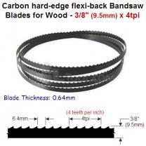 3/8" Hard edge flexi-back bandsaw blade 4tpi