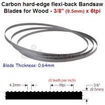 3/8" Hard edge flexi-back bandsaw blade 6tpi