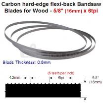 5/8" Hard edge flexi-back bandsaw blade 6tpi