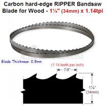 1-1/4" Hard edge RIPPER bandsaw blade 1.14tpi (7/8 pitch)
