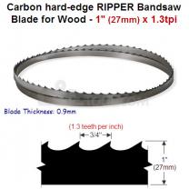 1" Hard edge RIPPER bandsaw blade 1.3tpi (3/4 pitch)