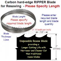2" Hard edge RIPPER band resaw blade 1.14tpi (7/8" pitch) for Re-Saw