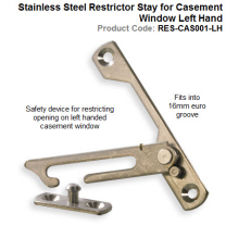 Stainless Steel Restrictor Stay for Casement Window Left Hand
