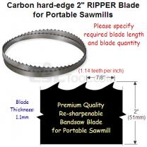 2" Hard edge RIPPER blade 1.14tpi (7/8 pitch) for Portable Sawmill