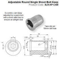 Adjustable Round Single Shoot Bolt Keep