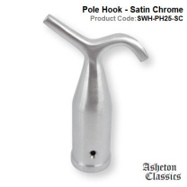Pole Hook Satin Chrome