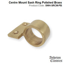 Centre-Mount Sash Ring Polished Brass