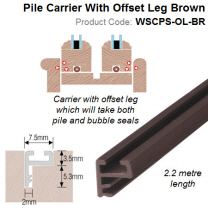 Slide Pile Carrier with Offset Leg Brown WSCPS-OL-BR
