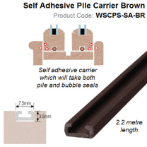 Self Adhesive Slide Pile Carrier Brown WSCPS-SA-BR