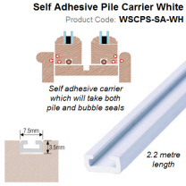 Self Adhesive Slide Pile Carrier White WSCPS-SA-WH