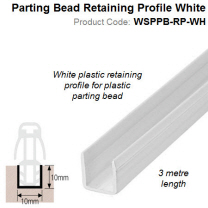 Retaining Profile for Plastic Parting Bead 3 meter length White WSPPB-RP-WH