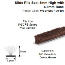 100 Meter Roll of 5mm high Brown Slide Pile to fit Slide Pile Carriers WSSPS50-100-BR